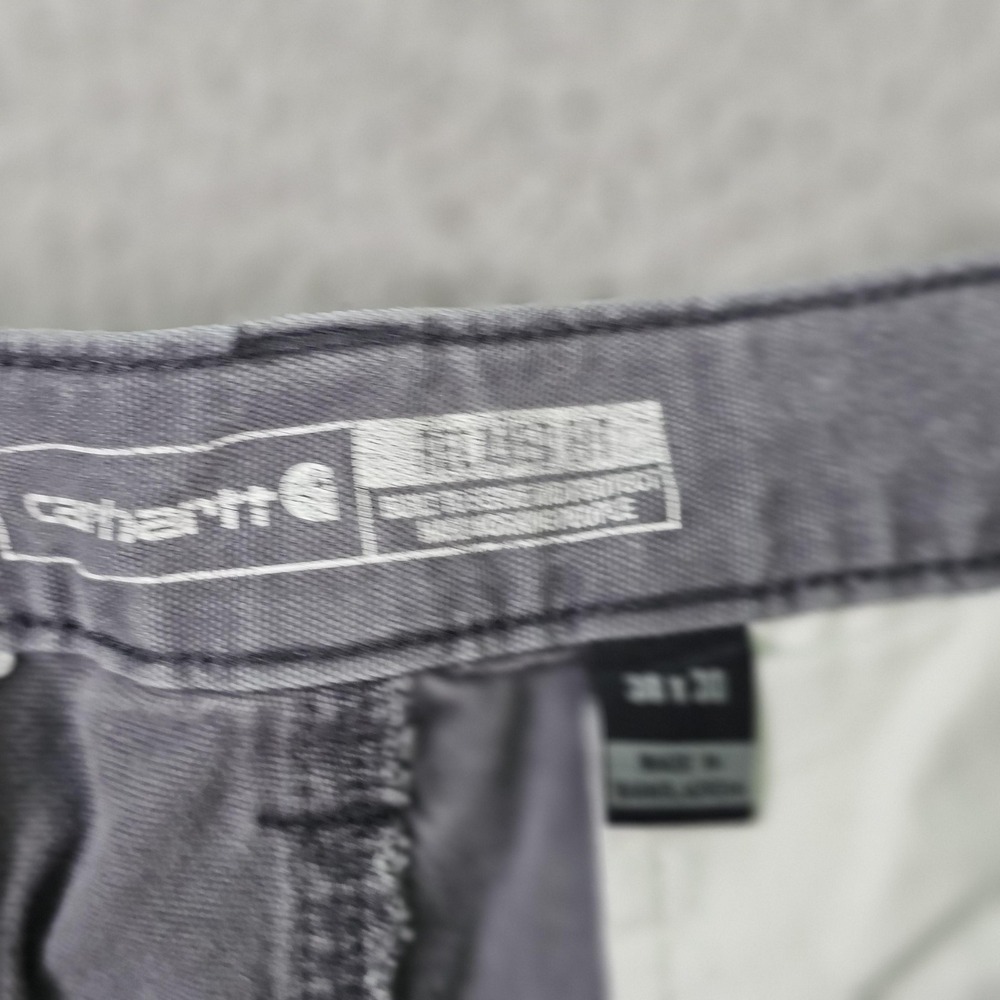 Carhartt Cargo Pants Mens 38x30 Gray Relaxed Fit Rugged Work Utility Pockets‎ - Picture 8 of 11